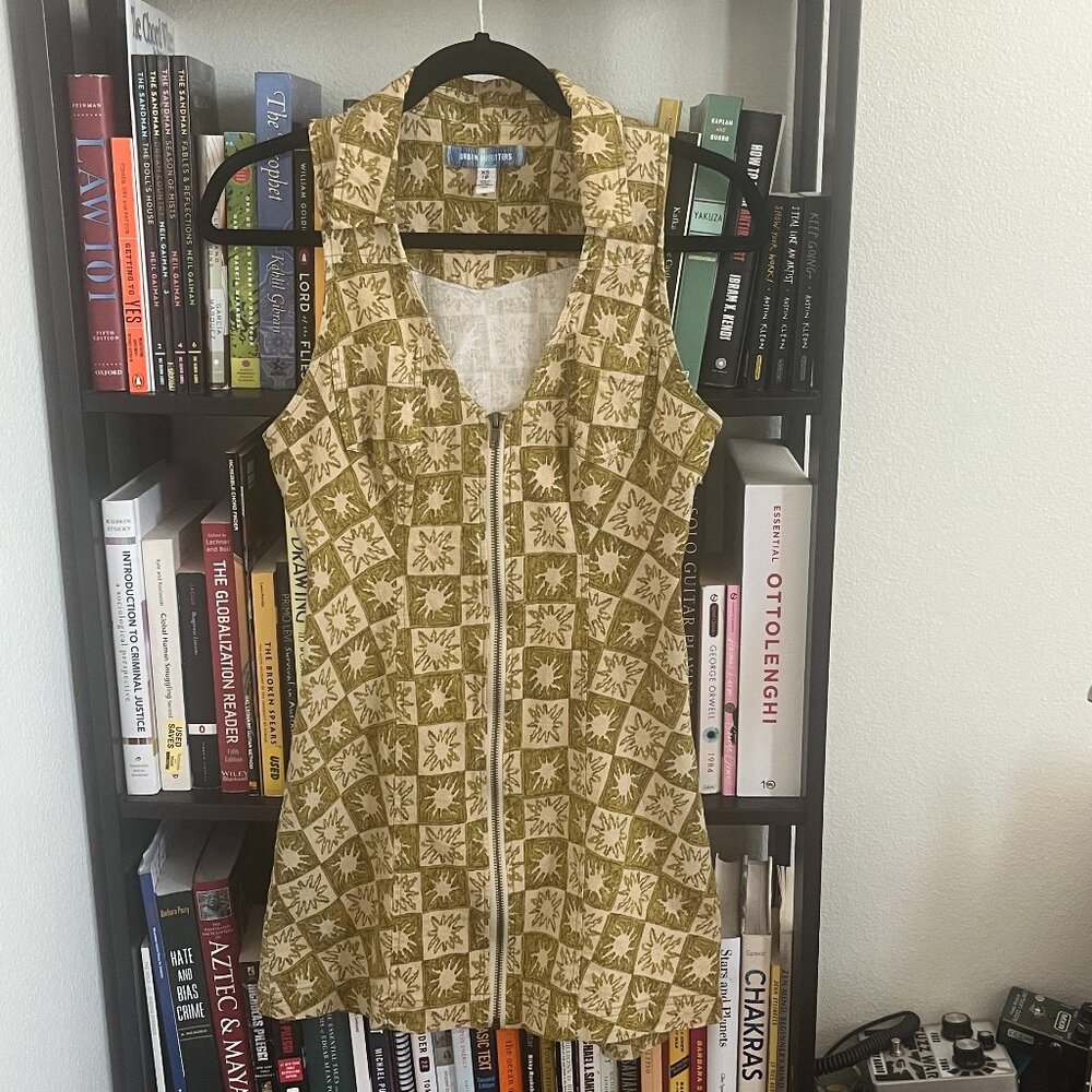 UO freya linen collared mini dress